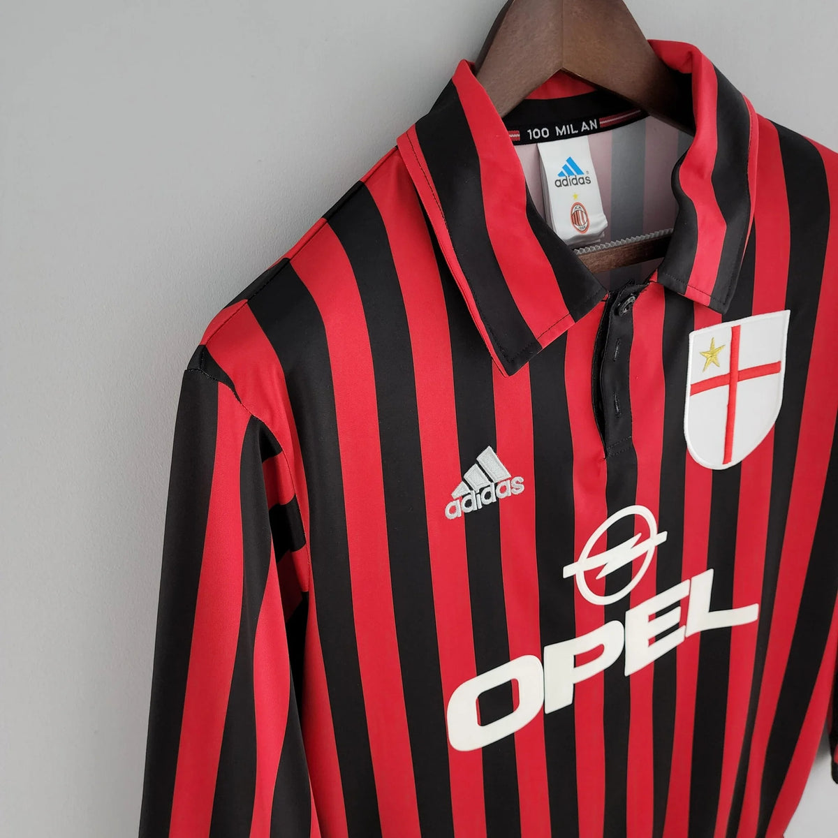 Long Sleeve Jersey Milan 1999/2000 Adidas – Black &amp; Red