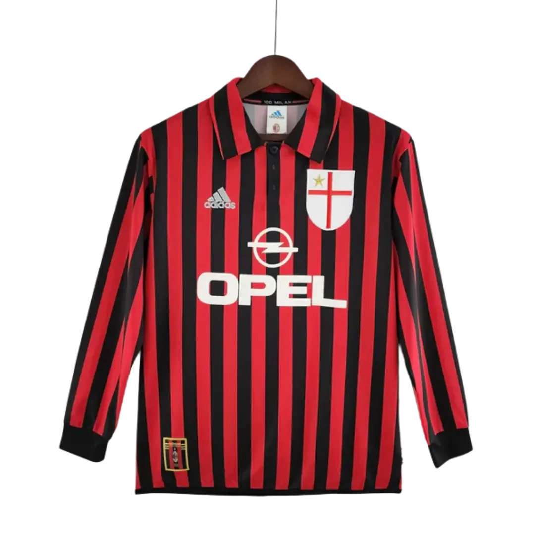 Long Sleeve Jersey Milan 1999/2000 Adidas – Black &amp; Red